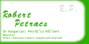 robert petracs business card